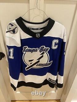 Fanatics Steven Stamkos Tampa Bay Lightning Reverse Retro NHL Jersey Blue Size L