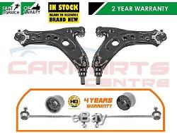 For Polo Fabia Ibiza Front Lower Bottom Wishbone Arm Arms Rear Bushes + Hd Links