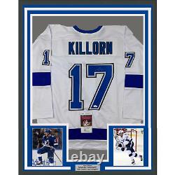 Framed Autographed/Signed Alex Killorn 33x42 Tampa Bay White Jersey JSA COA