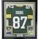 Framed Autographed/signed Romeo Doubs 33x42 Green Bay Green Jersey Jsa Coa