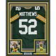 Framed Facsimile Autographed Clay Matthews Iii 35x39 Green Bay Reprint Jersey