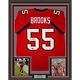 Framed Facsimile Autographed Derrick Brooks 35x39 Tampa Bay Red Reprint Jersey