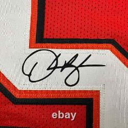 Framed Facsimile Autographed Derrick Brooks 35x39 Tampa Bay Red Reprint Jersey