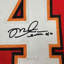 Framed Facsimile Autographed Mike Alstott 35x39 Tampa Bay Red Reprint Jersey