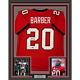 Framed Facsimile Autographed Ronde Barber 35x39 Tampa Bay Red Reprint Jersey