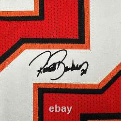 Framed Facsimile Autographed Ronde Barber 35x39 Tampa Bay Red Reprint Jersey