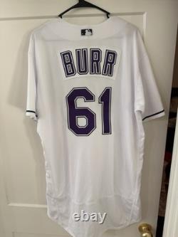 GAME USED Tampa Bay Devil Rays Burr #61 size 48 with sleeve patch