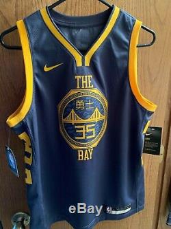 Golden State Warriors 2019 The Bay NBA jersey Kevin Durant Youth L