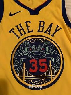 Golden State Warriors Kevin Durant The Bay City Authentic Nike Jersey 52 XL