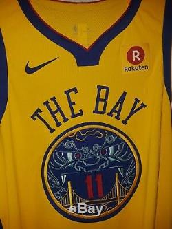 Golden State Warriors Nike The Bay Chinese Klay Thompson Authentic Jersey 52