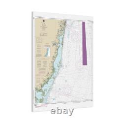 Great Bay & Barnegat Bay New Jersey Nautical Chart Map Framed Canvas 30x40