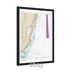 Great Bay & Barnegat Bay New Jersey Nautical Chart Map Framed Poster 24x32
