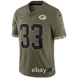 Green Bay Packers Aaron Jones #33 Ltd Jersey Nike Olive/Camo Salute To Service