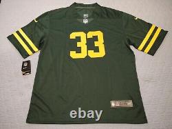 Green Bay Packers Aaron Jones #33 Nike Green Alternate Official NFL Game Jersey