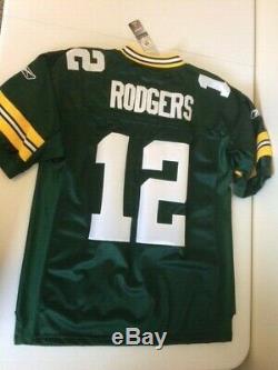 Green Bay Packers Aaron Rodgers #12 Super Bowl XLV NFL Jersey Adult Sz 48 Reebok