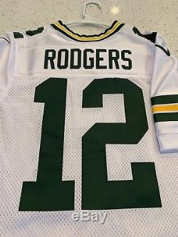 Green Bay Packers Aaron Rodgers Authentic Nike Elite Jersey Size 40