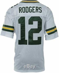 Green Bay Packers Aaron Rodgers Elite Jersey, White, Large (44)