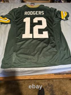 Green Bay Packers Aaron Rodgers jersey green Adult Large