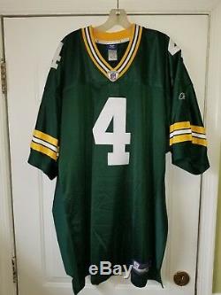 Green Bay Packers BRETT FAVRE #4 REEBOK Authentic GREEN Football Jersey size 56