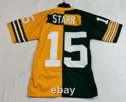 Green Bay Packers Bart Starr 1969 Split Legacy Jersey Men's Size Small (36) NWT