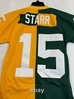 Green Bay Packers Bart Starr 1969 Split Legacy Jersey Men's Size Small (36) NWT