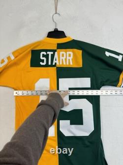 Green Bay Packers Bart Starr 1969 Split Legacy Jersey Men's Size Small (36) NWT