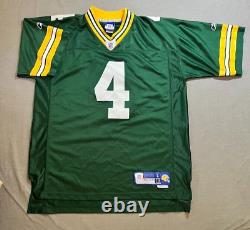 Green Bay Packers Brett Favre #4 Reebok Jersey Mens L Green Helmet Tag Y2K NWOT