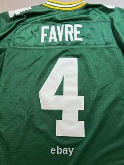 Green Bay Packers Brett Favre #4 Reebok Jersey Mens L Green Helmet Tag Y2K NWOT