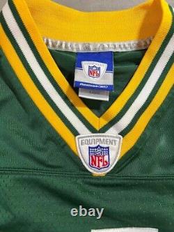 Green Bay Packers Brett Favre #4 Reebok Jersey Mens L Green Helmet Tag Y2K NWOT