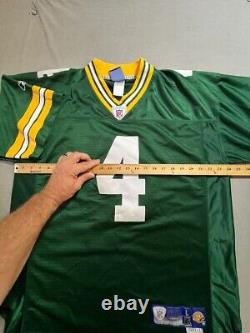 Green Bay Packers Brett Favre #4 Reebok Jersey Mens L Green Helmet Tag Y2K NWOT