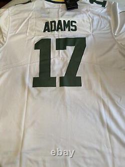 Green Bay Packers Devante Adams White NFL Game Jersey XL New
