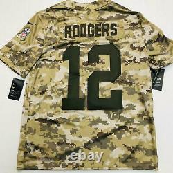 Green Bay Packers Jersey Aaron Rodgers #12 Salute To Service Limited