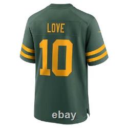 Green Bay Packers Jordan Love #10 Nike Green Alternate Official NFL Game Jersey