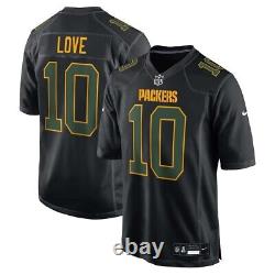 Green Bay Packers Jordan Love Nike Men's Black Chase Official NFL Game Jersey