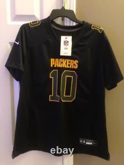 Green Bay Packers Jordan Love Nike Women's Black Carbon Fashion NFL Game Jersey