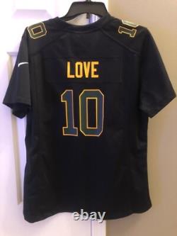 Green Bay Packers Jordan Love Nike Women's Black Carbon Fashion NFL Game Jersey
