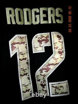 Green Bay Packers NIKE AARON ROGERS Black Camo SALUTE OF SERVICE Jersey, SIZE L