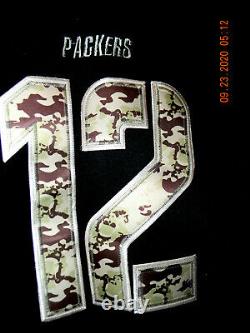 Green Bay Packers NIKE AARON ROGERS Black Camo SALUTE OF SERVICE Jersey, SIZE L