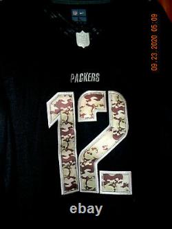 Green Bay Packers NIKE AARON ROGERS Black Camo SALUTE OF SERVICE Jersey, SIZE L