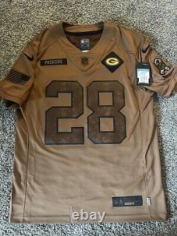 Green Bay Packers Salute To Service 2023 (AJ Dillon) Auth Nike Jersey Medium