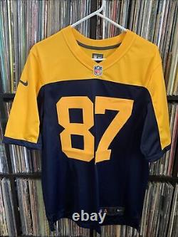 Green Bay Packers Throwback Jersey Jordy Nelson Nike Acme Mens Medium #87 Rare