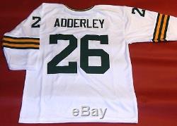 Herb Adderley Custom Green Bay Packers 3/4 Sleeve W Jersey