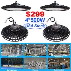 High Bay Led Shop Lights 500W 4Pack 50000Lm 6500K Cold White Industrial Factory