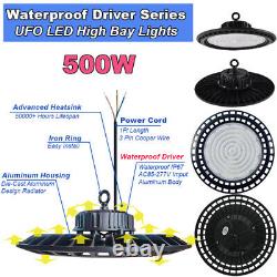 High Bay Lights 500W 50,000Lm 6500K Super Bright Commercial Warehouse Ufo Lights