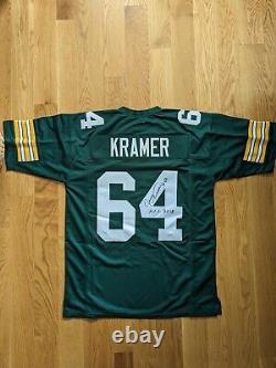 JERRY KRAMER HOF Autographed Auto Jersey Green Bay Packers 64 NEW 2018 JSA COA