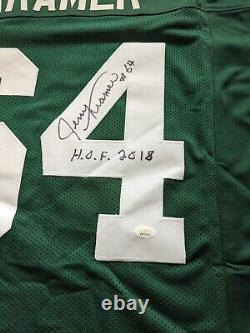 JERRY KRAMER HOF Autographed Auto Jersey Green Bay Packers 64 NEW 2018 JSA COA