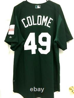 JESUS COLOME 49 Tampa Bay Devil Rays Green Team Issue Vintage Jersey 48 Majestic