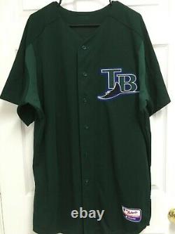 JESUS COLOME 49 Tampa Bay Devil Rays Green Team Issue Vintage Jersey 48 Majestic