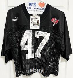 JOHN LYNCH 47 Tampa Bay Buccaneers Black Practice Mesh Vintage Jersey L Puma TAG