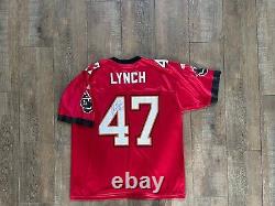 JOHN LYNCH Autographed RED Tampa Bay Buccaneers JERSEY Adidas XL Noles2148 HOF